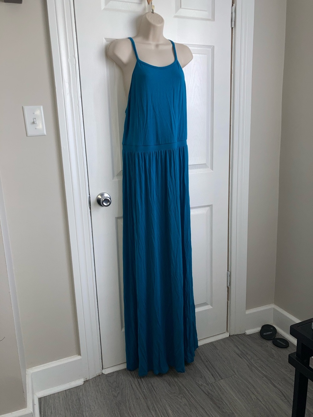 OLD NAVY Teal Blue Spaghetti-Strap Maxi Dress Womens Large